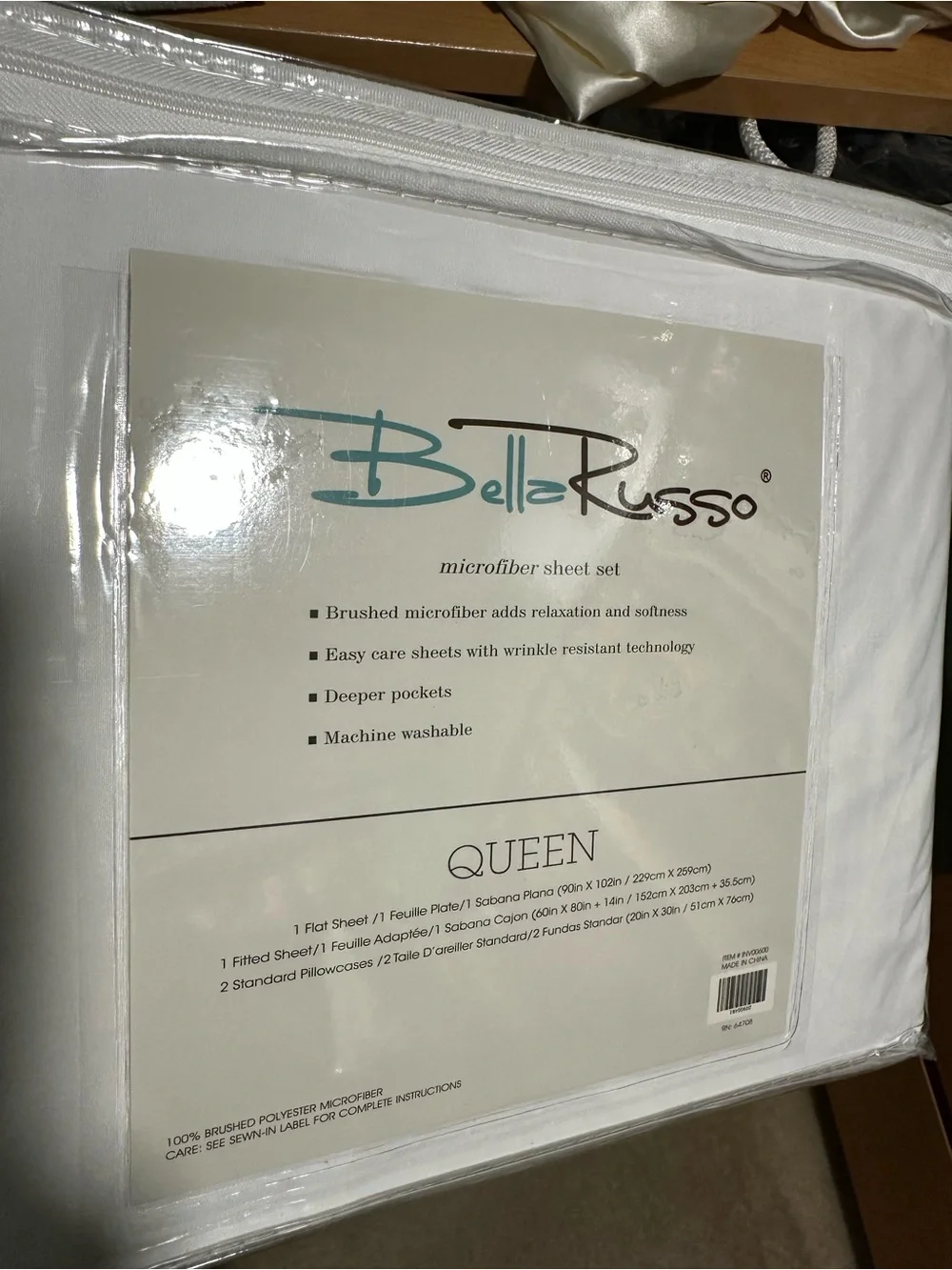 Bella Russo Brushed Microfiber Sheet Set Queen
